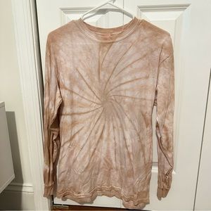 tan tie dye long sleeve shirt